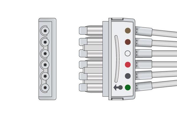 Cable Conductor ECG Compatible con Spacelabs- 700-0006-39