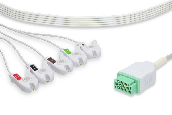Cable ECG de Conexión Directa Desechable Compatible con GE Healthcare > Marquette