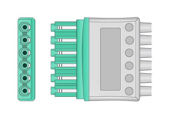 Cable Conductor ECG Compatible con Draeger- MS16231