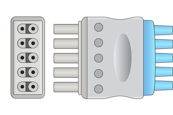 Cable Conductor ECG Compatible con Draeger- MP03412