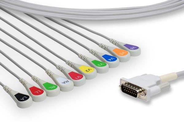 Cable EKG de Conexión Directa Compatible con Mortara > Burdick