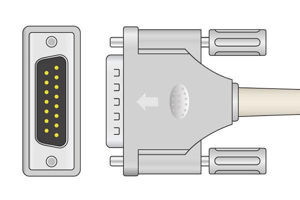 Cable EKG de Conexión Directa Compatible con Mortara > Burdick