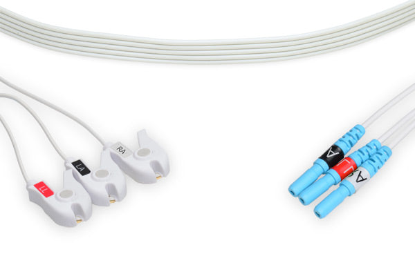 Cable Conductor ECG Desechable Compatible con estilo DIN