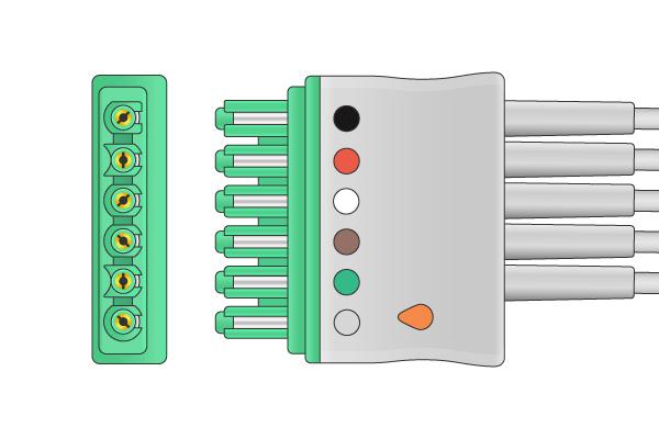 Cable Conductor ECG Desechable Compatible con Draeger- MP03424