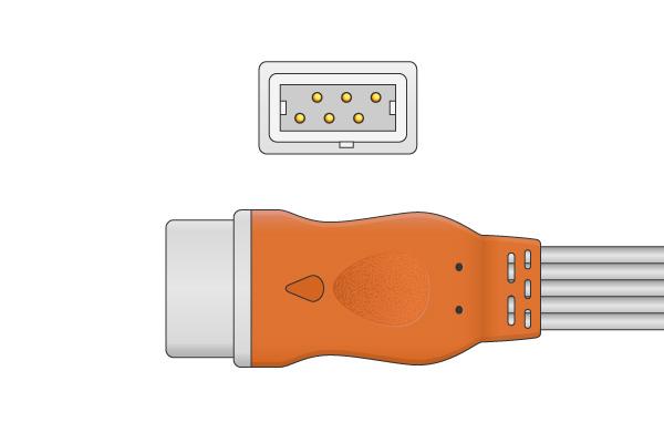 Cable Conductor ECG Desechable Compatible con Covidien > Kendall- 33105