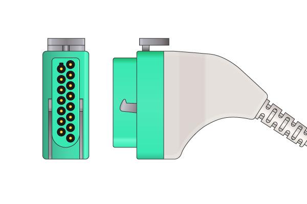 Cable ECG de Conexión Directa Compatible con Fukuda Denshi