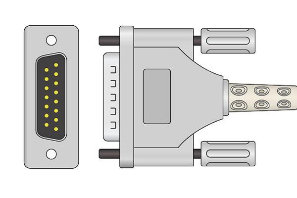 Cable EKG de Conexión Directa Compatible con Schiller