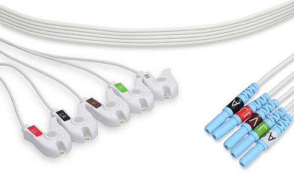 Cable Conductor ECG Desechable Compatible con estilo DIN