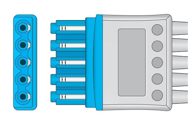 Cable Conductor ECG Compatible con Criticare- 1124-A5