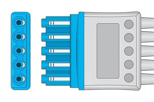 Cable Conductor ECG Compatible con Criticare- 1124-A5