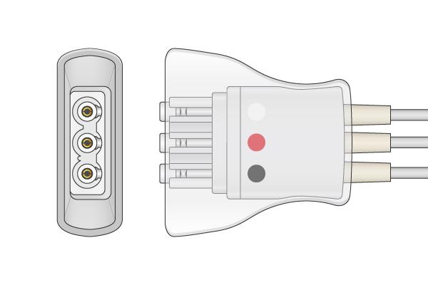 Cable Conductor de Telemetría ECG Compatible con Philips- 989803151971