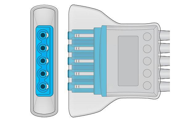 Cable Conductor de Telemetría ECG Compatible con Philips- 989803151971