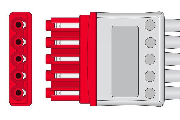 Cable Conductor ECG Compatible con Philips- M1968A